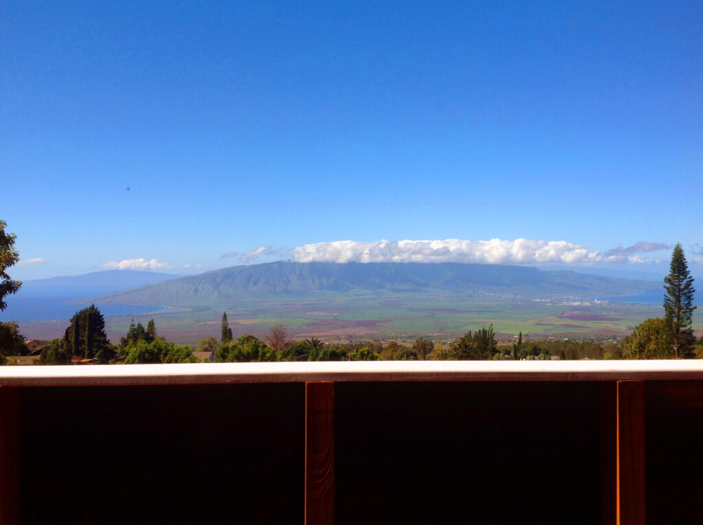 Panoramic view of Maui, Moloka'i & Lana'i from the cottage